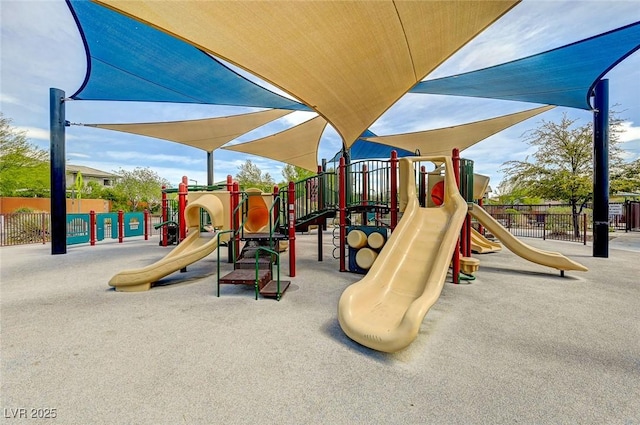 community playground with fence