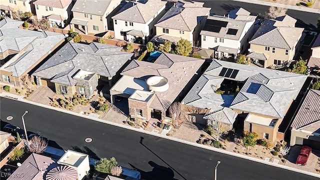 bird's eye view with a residential view