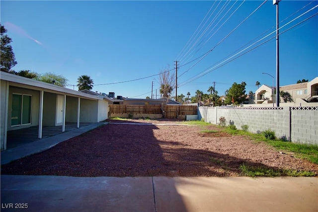 view of yard with fence private yard