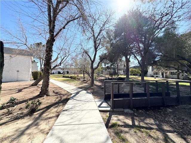 view of yard featuring a residential view