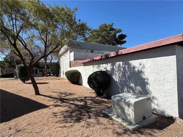 view of home's exterior featuring stucco siding