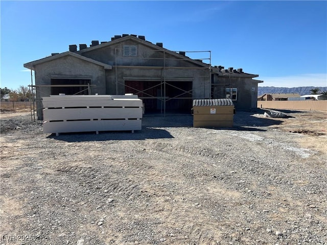 view of unfinished property