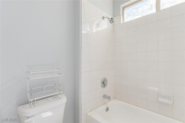 full bath featuring toilet and bathtub / shower combination