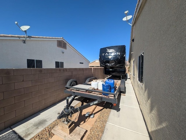 view of patio / terrace with fence