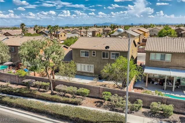 bird's eye view featuring a residential view