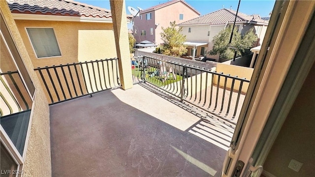 balcony featuring a residential view