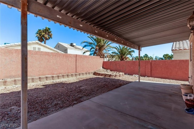 view of patio with a fenced backyard