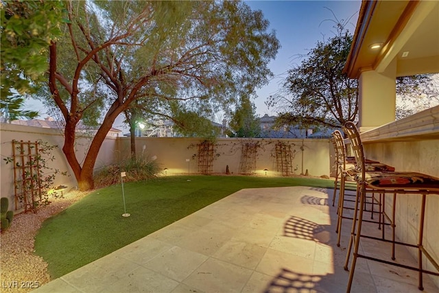 view of patio / terrace featuring a fenced backyard