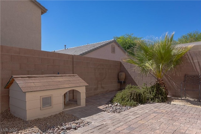 view of patio / terrace with a fenced backyard