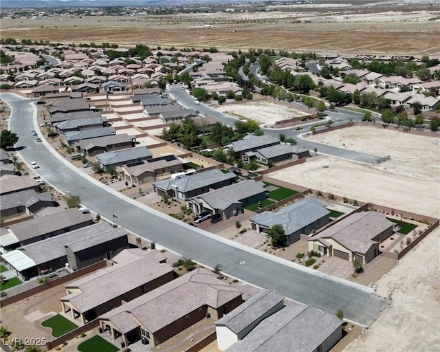 aerial view with a residential view