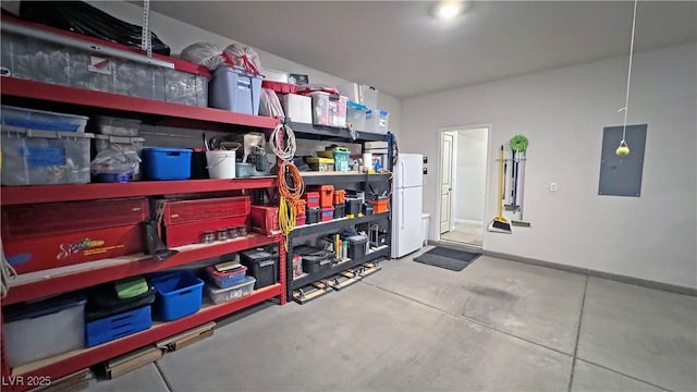 storage area with electric panel