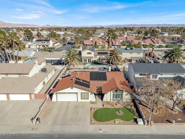 bird's eye view featuring a residential view