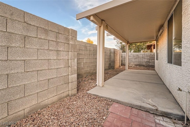 view of patio / terrace with a fenced backyard