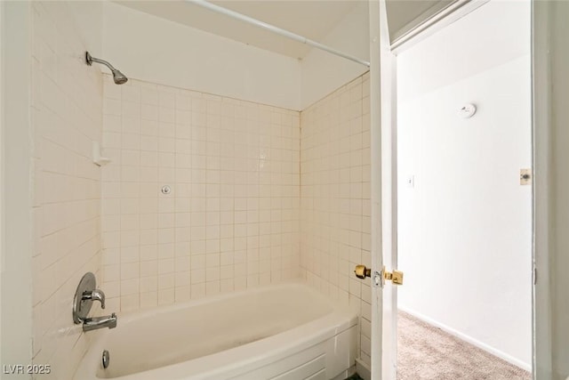 full bath featuring washtub / shower combination