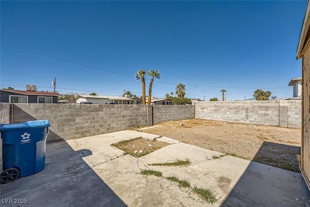 view of patio with a fenced backyard