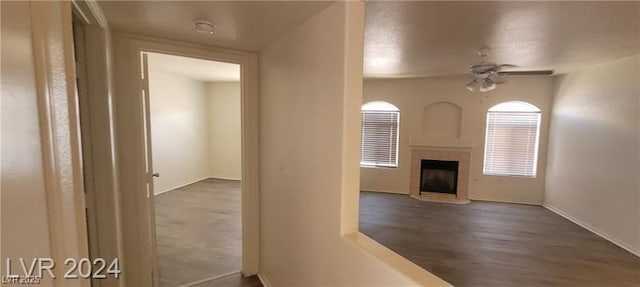 hallway featuring wood finished floors