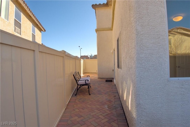 view of patio / terrace with a fenced backyard