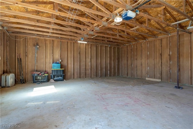 interior space featuring a garage door opener