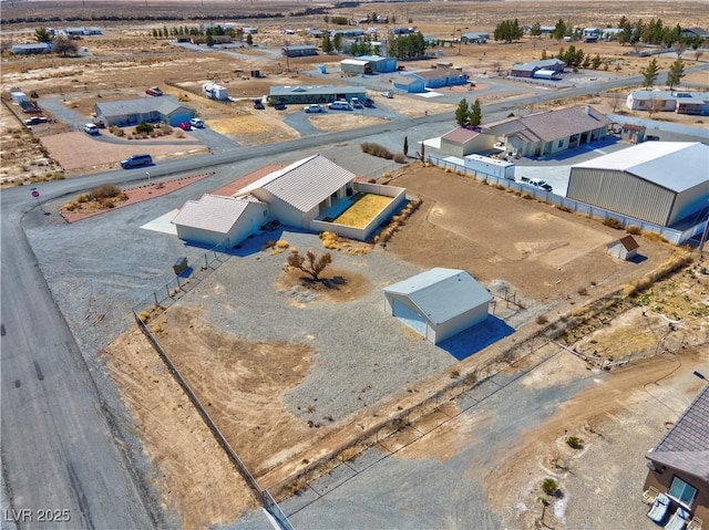 aerial view with a desert view