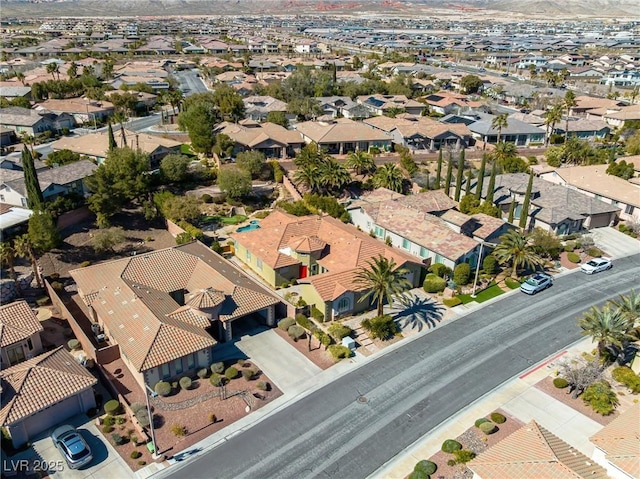 aerial view with a residential view