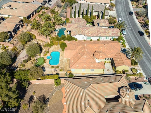 drone / aerial view featuring a residential view