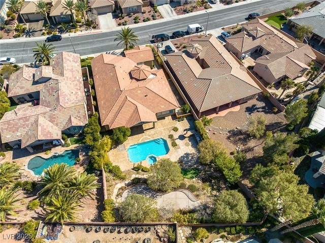 aerial view featuring a residential view