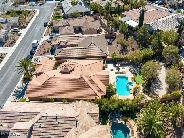 drone / aerial view featuring a residential view