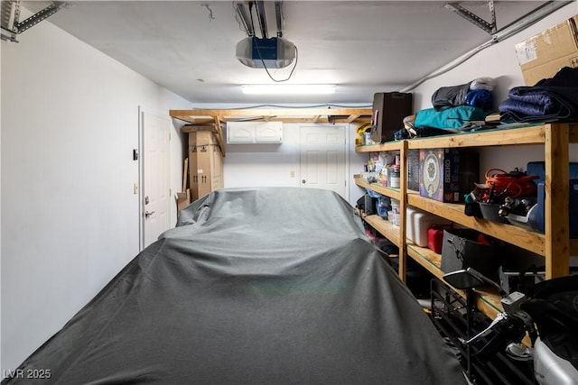 interior space featuring a garage door opener