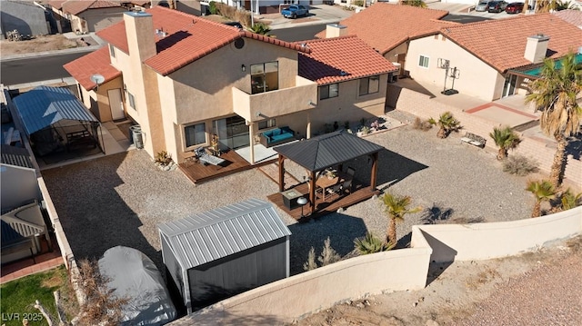 bird's eye view with a residential view