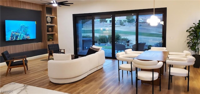 living room featuring wood finished floors