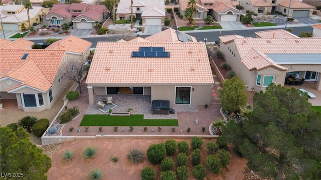 drone / aerial view with a residential view