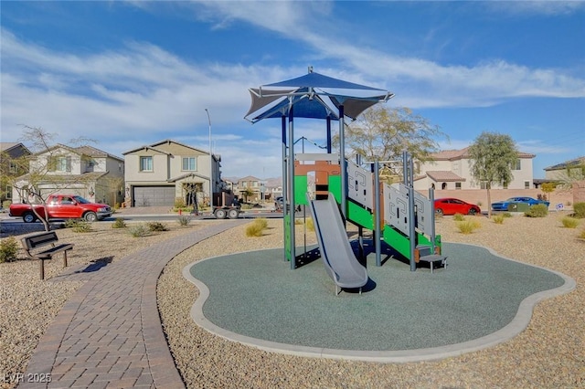 community playground with a residential view