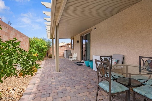 view of patio / terrace featuring a fenced backyard