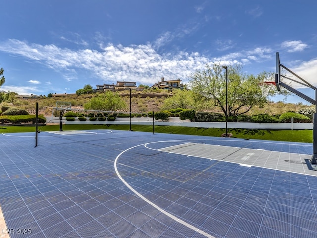 view of sport court featuring community basketball court