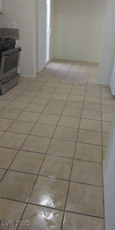 interior space featuring light tile patterned floors