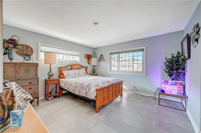 bedroom with baseboards