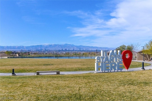 property view of mountains with a water view