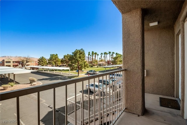 balcony featuring a residential view