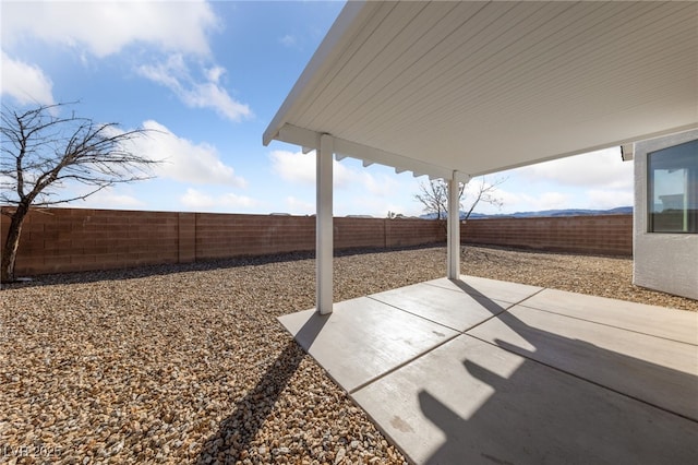 view of patio / terrace with a fenced backyard