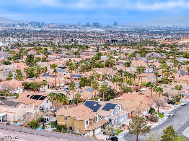 drone / aerial view with a residential view