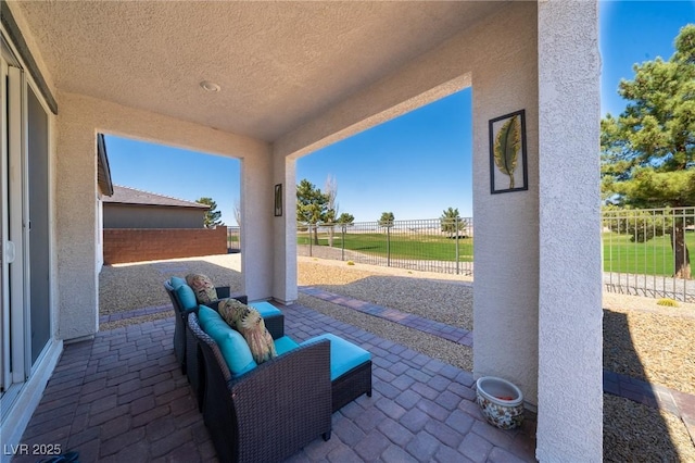 4400 E Cactus Canyon Dr, Pahrump, NV 89061 - view of patio featuring fence
