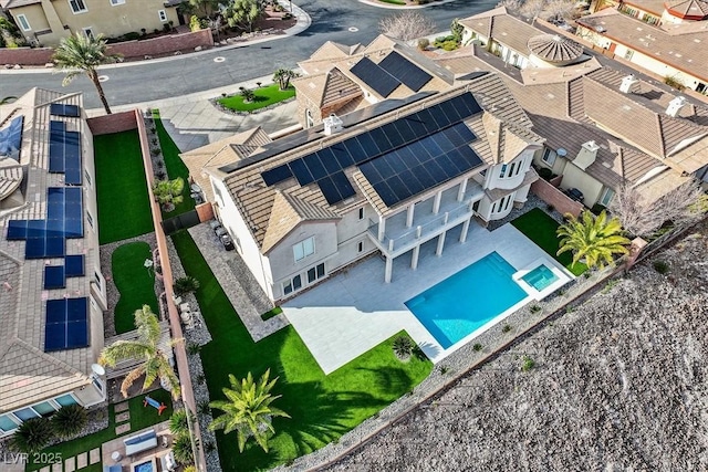 bird's eye view featuring a residential view