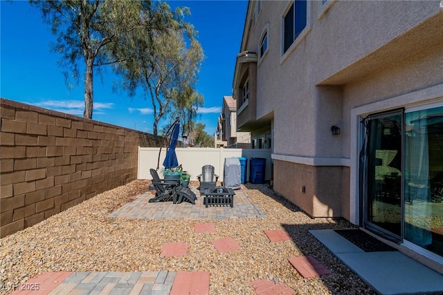 view of patio / terrace featuring a fenced backyard