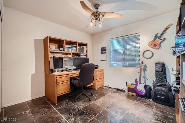 office with ceiling fan