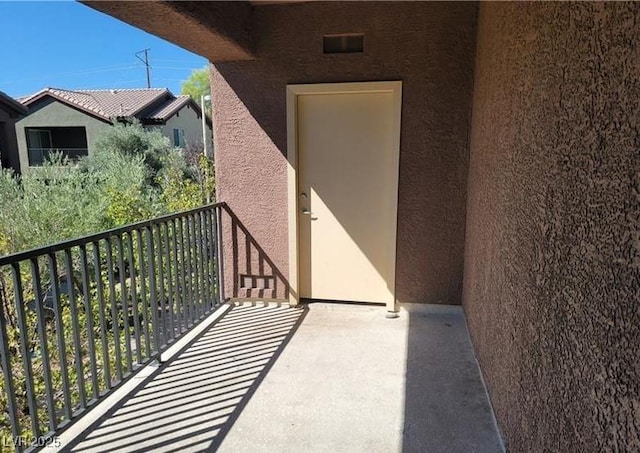 balcony featuring visible vents