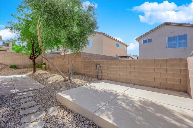 view of patio featuring a fenced backyard