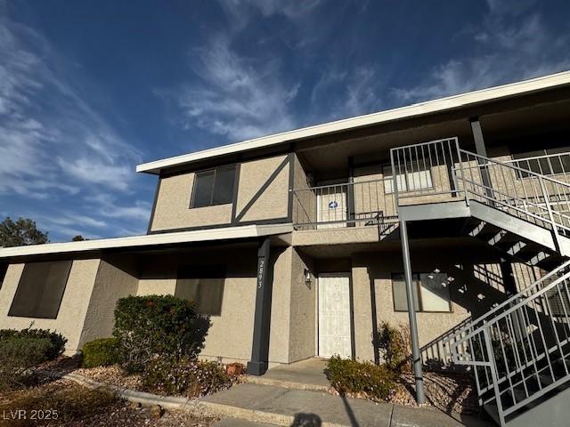 exterior space featuring stairs