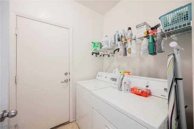 laundry area featuring laundry area and washing machine and clothes dryer