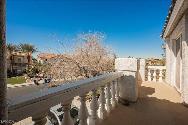 balcony with a residential view