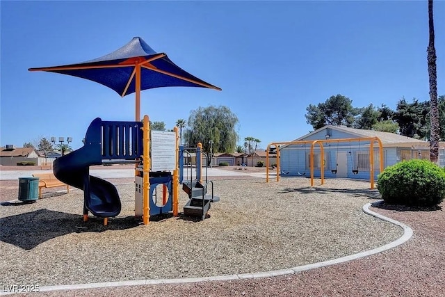 view of jungle gym